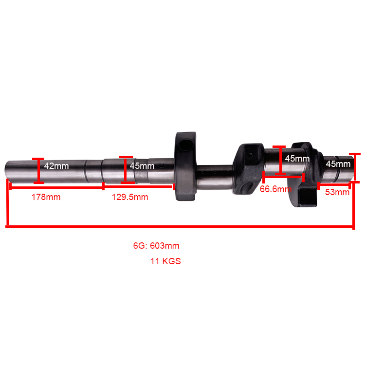 crankshafts for refrigeration compressor parts crankshaft 603mm 6F50,6G30.2,6G-40.2,6F40